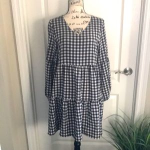 Buffalo check dress.